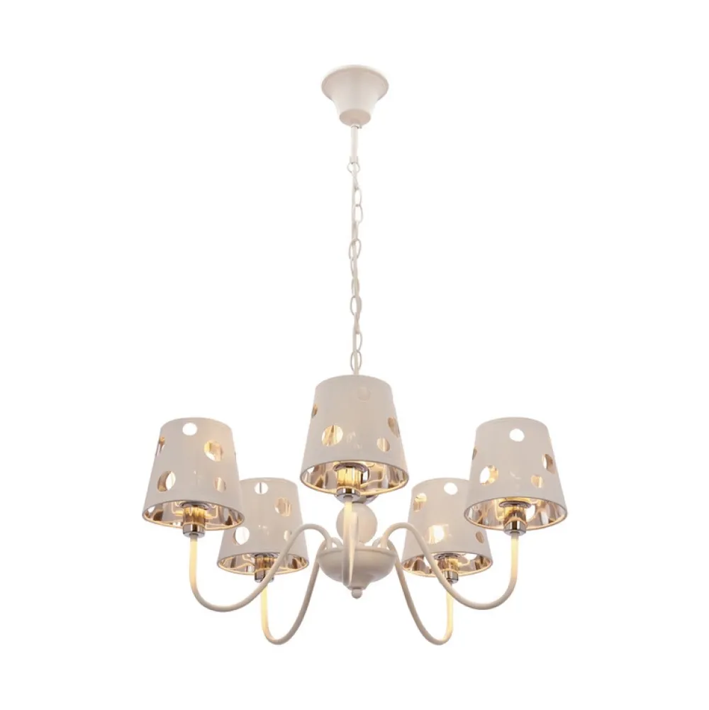 Oświetlenie Pokoju Dziecięcego|Oświetlenie Przedpokoju>Ledea Żyrandol biały lampa wisząca 5xE14 Batley