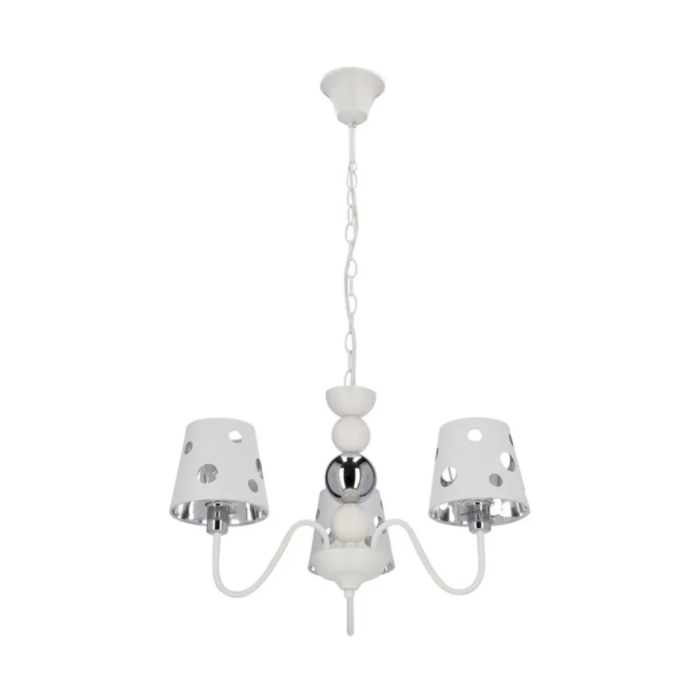 Oświetlenie Pokoju Dziecięcego|Oświetlenie Przedpokoju>Ledea Żyrandol biały lampa wisząca 3xE14 Batley