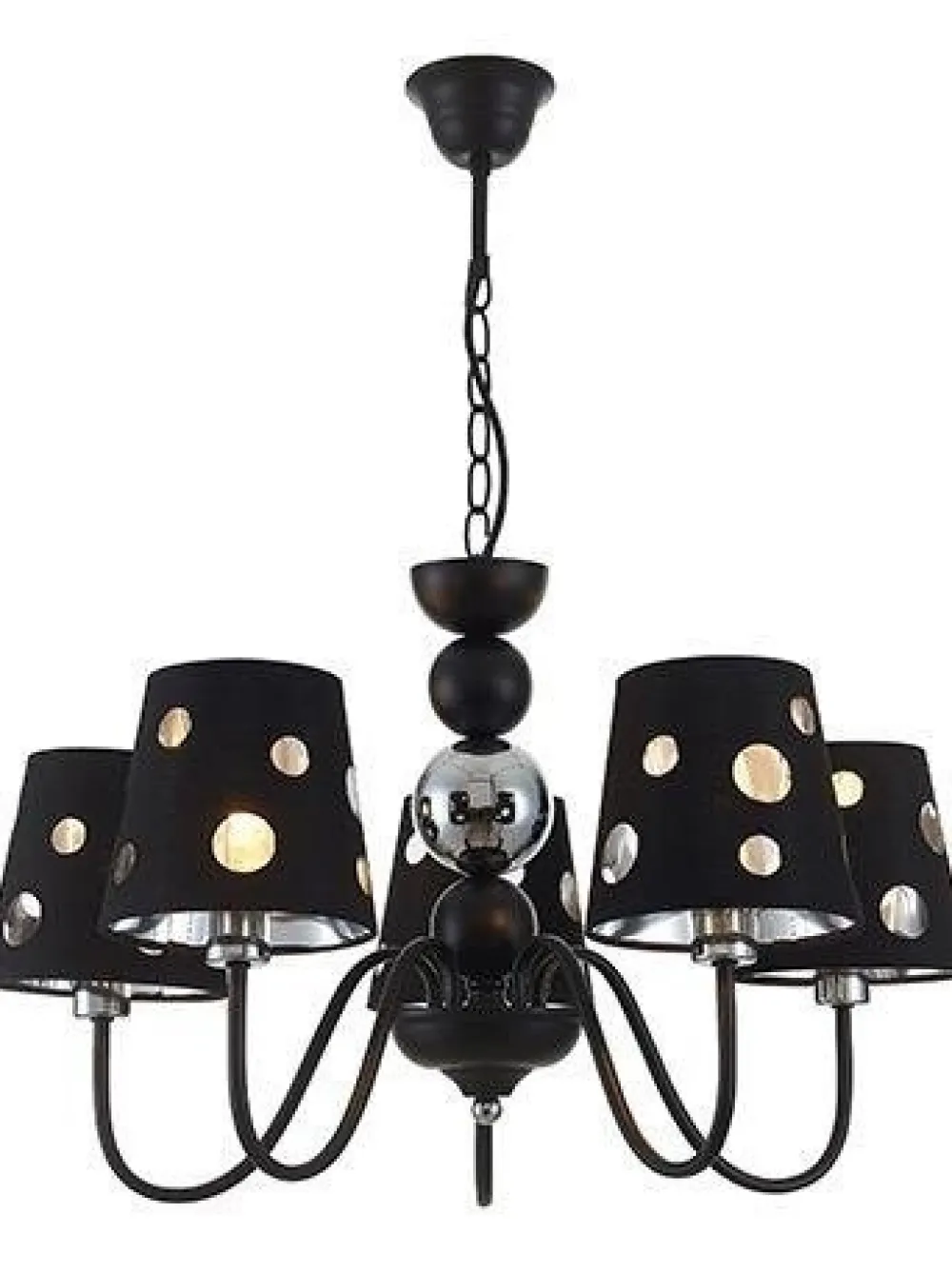 Oświetlenie Pokoju Dziecięcego|Oświetlenie Przedpokoju>Ledea Żyrandol czarny lampa wisząca 5xE14 Batley