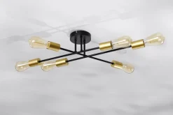 Oświetlenie Jadalni|Oświetlenie Kuchni></noscript>Candellux Lighting Żyrandol lampa sufitowa Crespilo czarno-złota 6xE27