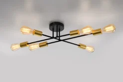 Oświetlenie Jadalni|Oświetlenie Kuchni></noscript>Candellux Lighting Żyrandol lampa sufitowa Crespilo czarno-złota 6xE27