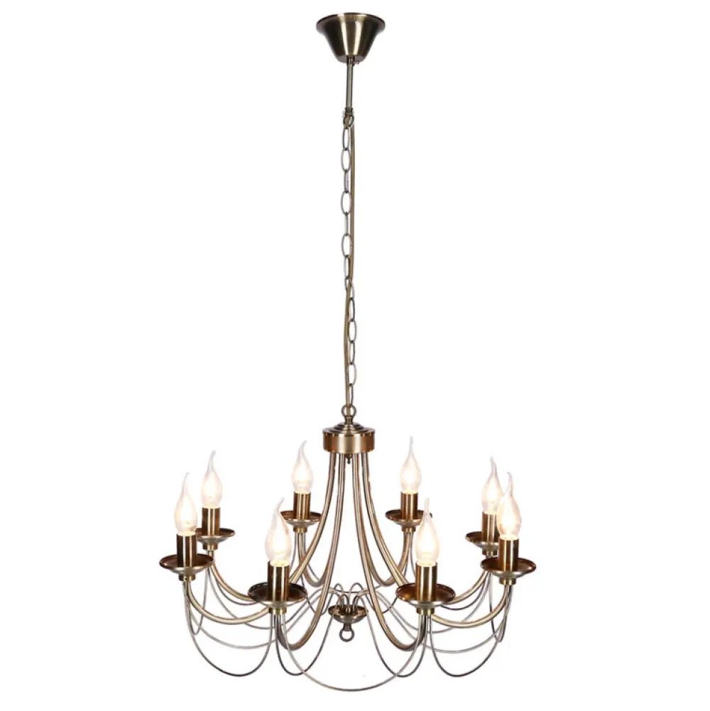 Oświetlenie Jadalni|Oświetlenie Salonu>Candellux Lighting Żyrandol patyna 8xE14 60cm MUZA