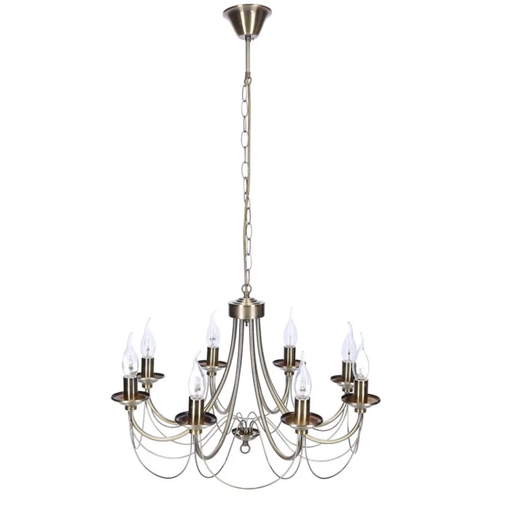 Oświetlenie Jadalni|Oświetlenie Salonu>Candellux Lighting Żyrandol patyna 8xE14 60cm MUZA