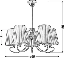 Oświetlenie Sypialni|Oświetlenie Salonu></noscript>Candellux Lighting Żyrandol rustykalny 5xE27 54cm Mozart