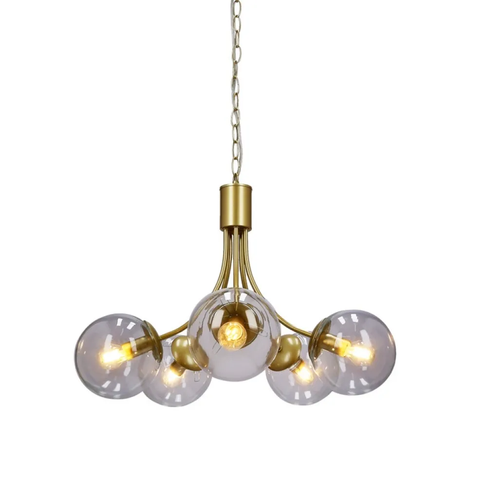 Oświetlenie Przedpokoju|Oświetlenie Jadalni>Candellux Lighting Żyrandol złoty 5xE14 60cm Dani