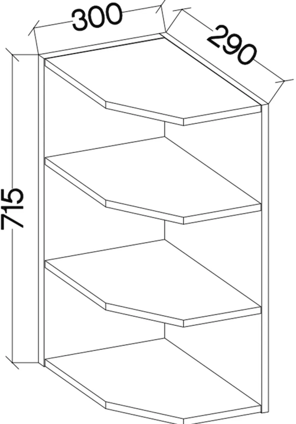 Meble Kuchenne>Lempert Zakończeniowa otwarta szafka kuchenna 30 cm SELENA