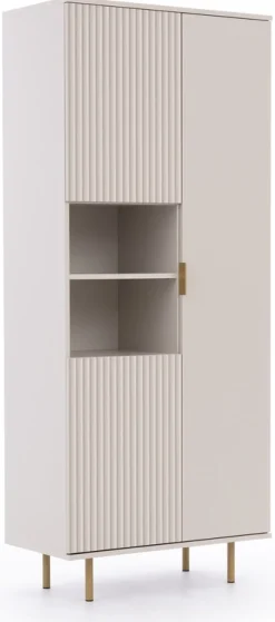 Zestawy Mebli Do Salonu></noscript>GiB Meble Zamykany regał na książki z drzwiami 80 cm NAMASTE