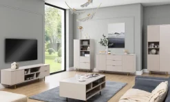 Zestawy Mebli Do Salonu></noscript>GiB Meble Zamykany regał na książki z drzwiami 80 cm NAMASTE