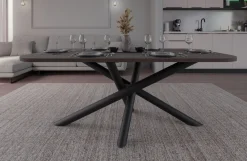 Krzesła|Stoły>Lempert Zaokrąglony nowoczesny stół do jadalni 185x90 cm OPALIO orzech wisconsin