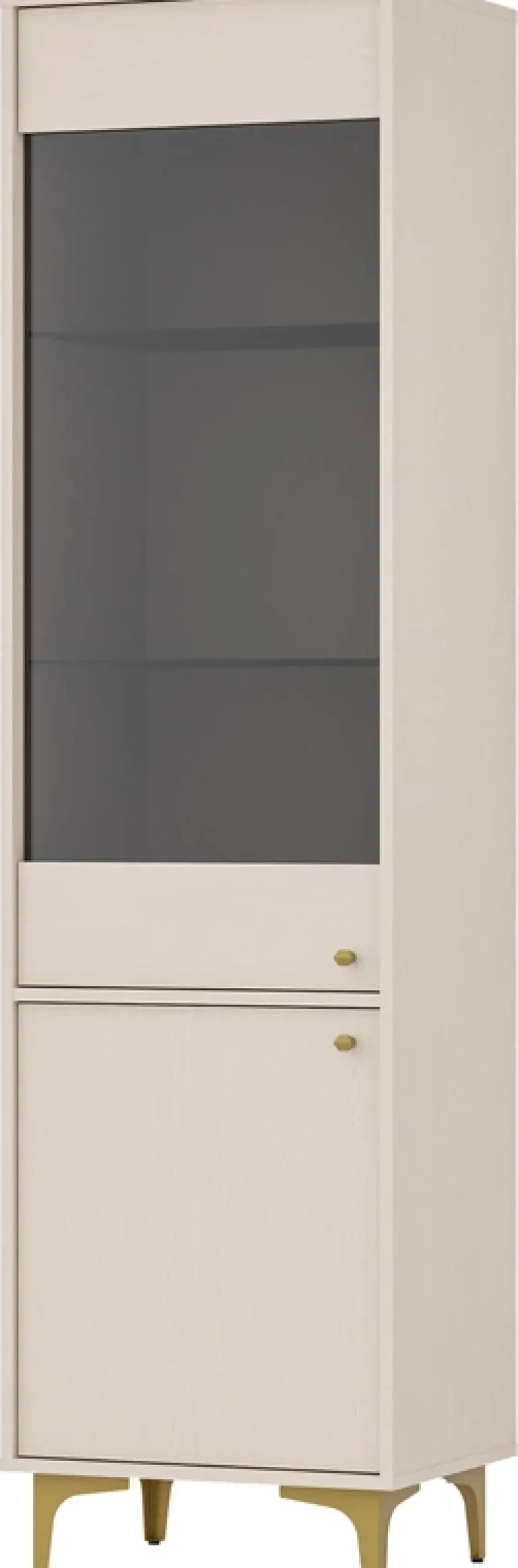 Zestawy Mebli Do Salonu>Lempert Zestaw beżowych mebli do salonu z witryną TOKEN beż piaskowy