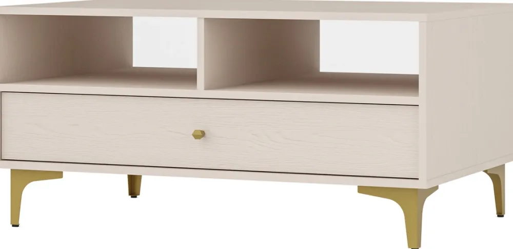 Zestawy Mebli Do Salonu>Lempert Zestaw beżowych mebli do salonu z witryną TOKEN beż piaskowy