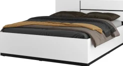 Zestawy Mebli Do Sypialni>Helvetia Zestaw białych mebli do sypialni z łóżkiem 160x200 cm CROSS