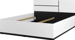 Zestawy Mebli Do Sypialni></noscript>Helvetia Zestaw białych mebli do sypialni z łóżkiem 160x200 cm CROSS
