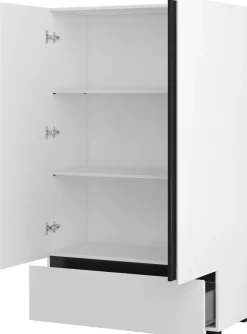 Zestawy Mebli Do Sypialni></noscript>Helvetia Zestaw białych mebli do sypialni z łóżkiem 160x200 cm CROSS