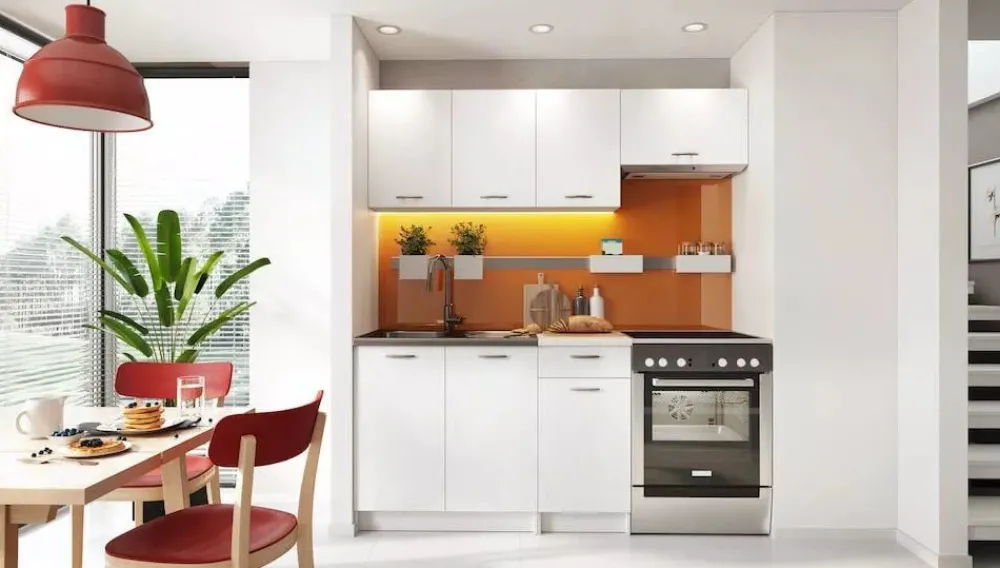 Meble Kuchenne>Stolkar Zestaw ch mebli kuchennych MELA biały