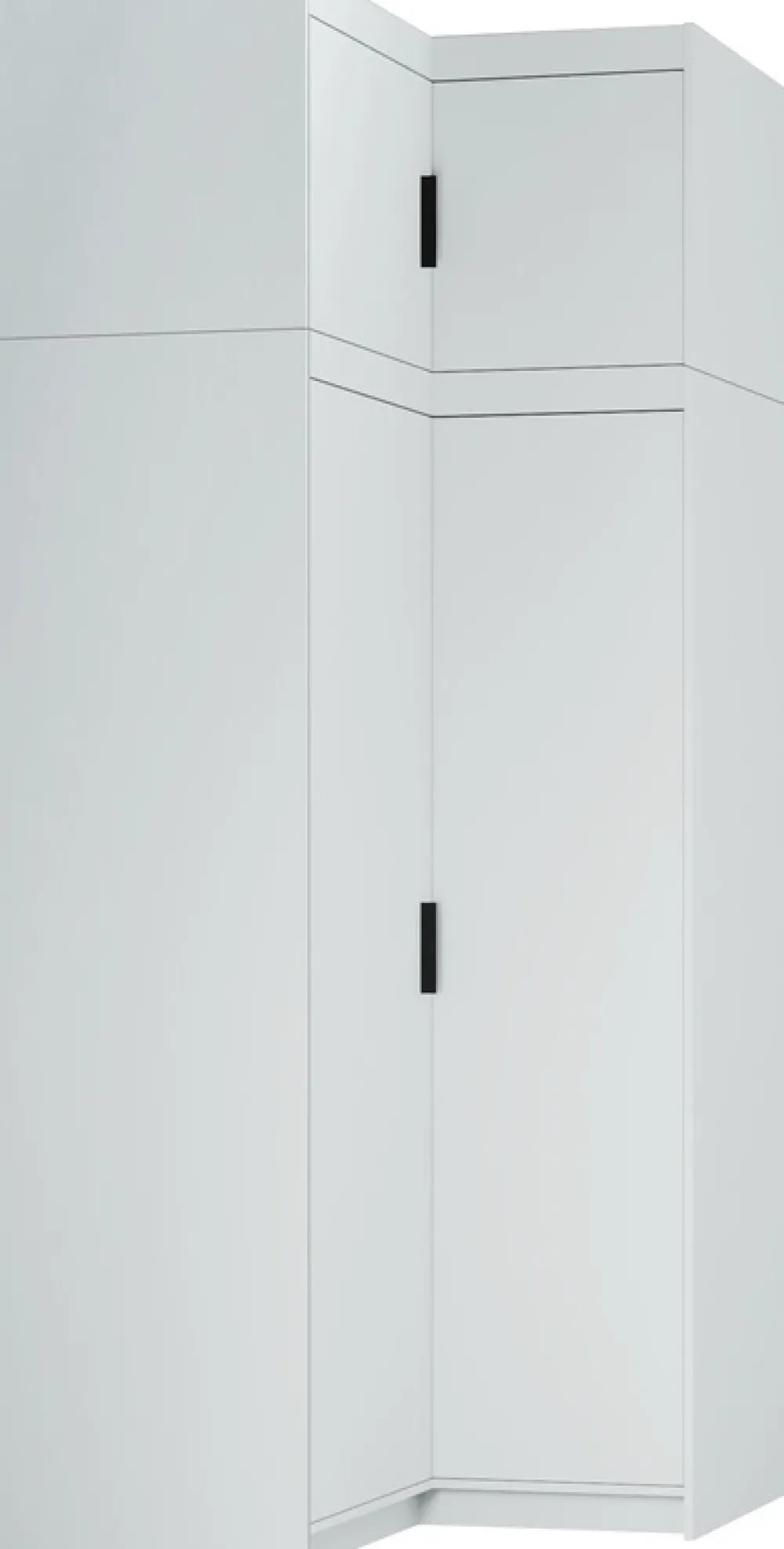 Garderoby|Zestawy Mebli Do Przedpokoju>Lempert Zestaw ch mebli modułowych z nadstawkami do sypialni KUBA biały