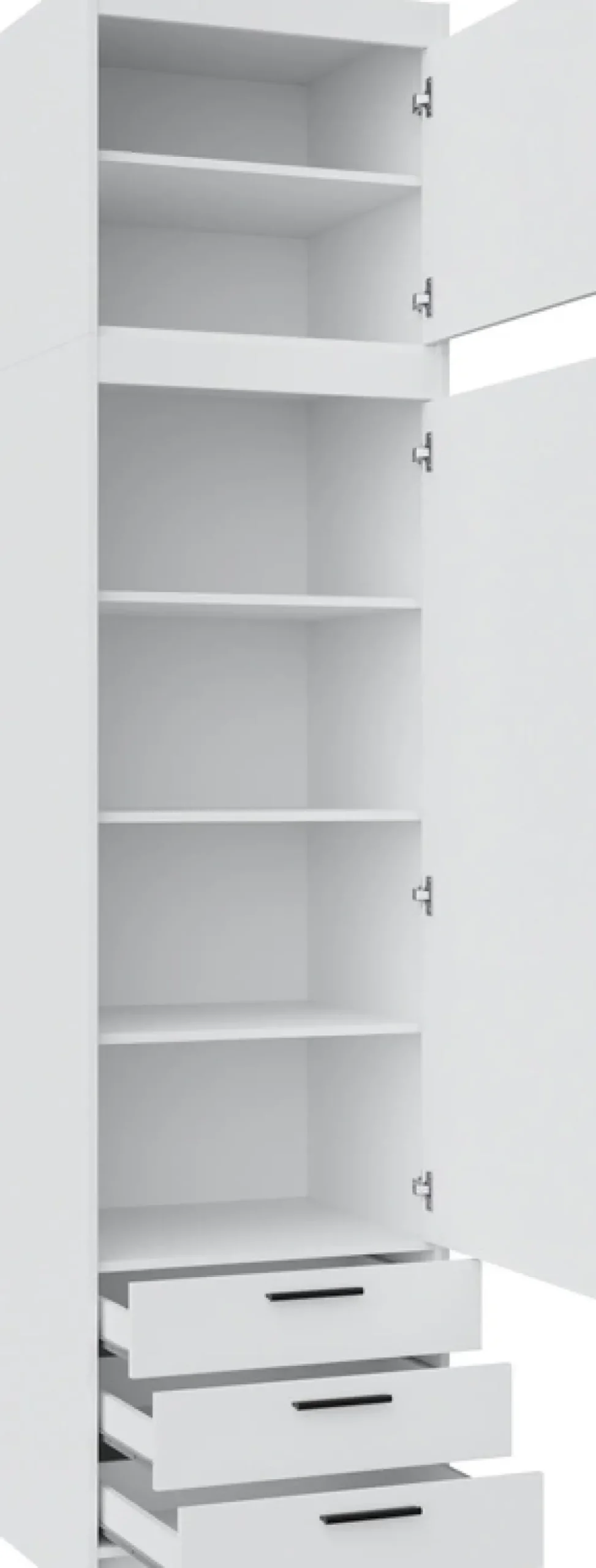 Garderoby|Zestawy Mebli Do Przedpokoju>Lempert Zestaw ch mebli modułowych z nadstawkami do sypialni KUBA biały