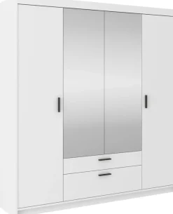 Garderoby|Zestawy Mebli Do Przedpokoju>Lempert Zestaw ch szaf modułowych z nadstawkami do sypialni KUBA biały