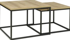 Ławy I Stoliki>MARIDEX Zestaw dwóch kwadratowych stolików w stylu loftowym INFINITY