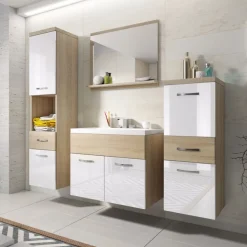 Meble Łazienkowe>BRATEX Zestaw mebli łazienkowych z umywalką ABBA