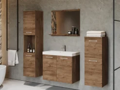 Meble Łazienkowe>BRATEX Zestaw mebli łazienkowych MOLO dąb lefkas