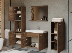 Meble Łazienkowe>BRATEX Zestaw mebli łazienkowych MOLO dąb lefkas