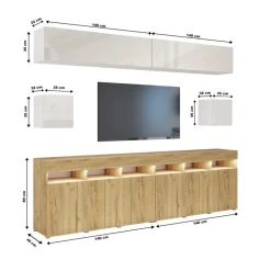 Zestawy Mebli Do Salonu|Meblościanki></noscript>BROMARKT Zestaw mebli do salonu 280 cm PREMIUM