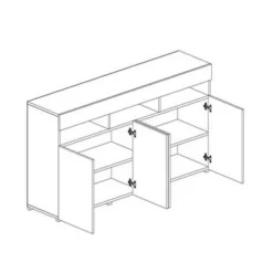Zestawy Mebli Do Salonu|Meblościanki></noscript>BROMARKT Zestaw mebli do salonu 280 cm PREMIUM
