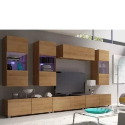 Zestawy Mebli Młodzieżowych|Meblościanki>GiB Meble Zestaw mebli do salonu MODERN 11 dąb złoty