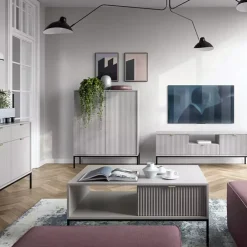 Zestawy Mebli Do Salonu>PIASKI Zestaw mebli do salonu w stylu nowoczesnym AVANTI szary