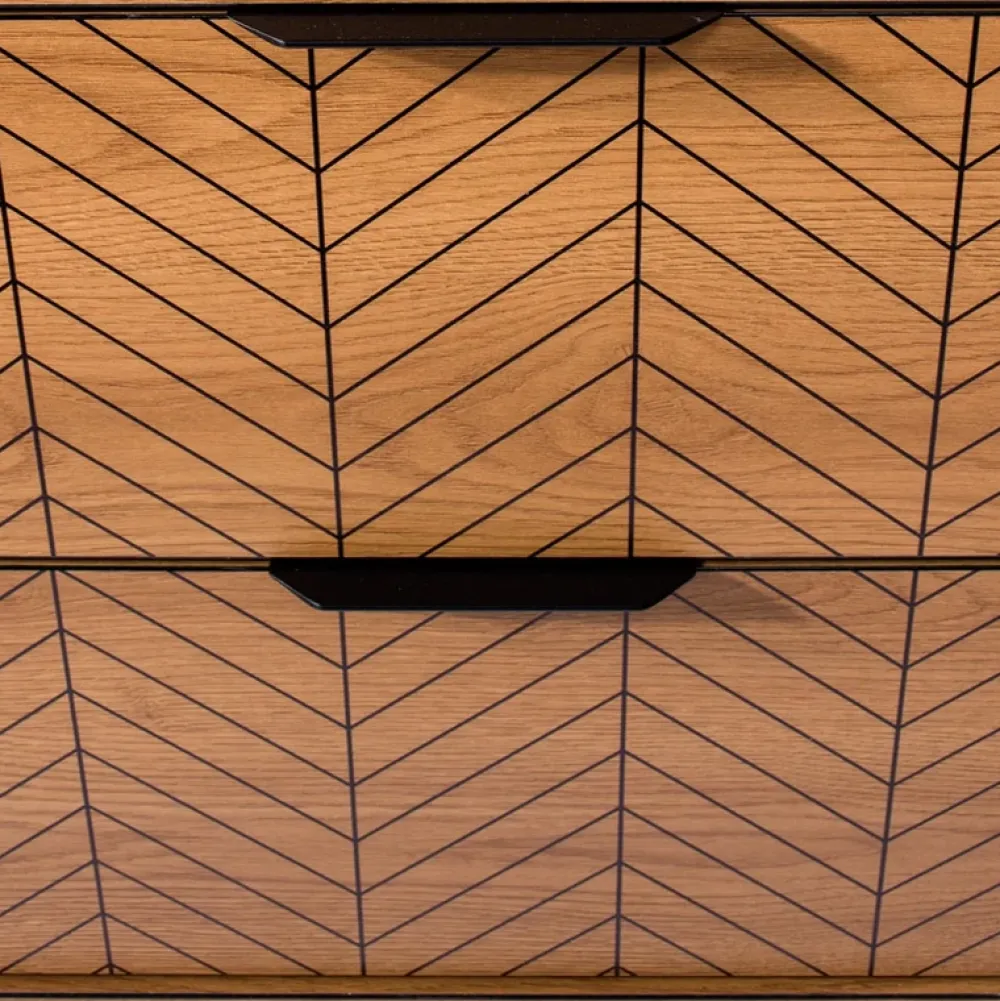 Zestawy Mebli Do Salonu>JARSTOL Zestaw mebli do salonu z komodą FONETTI dąb karmel