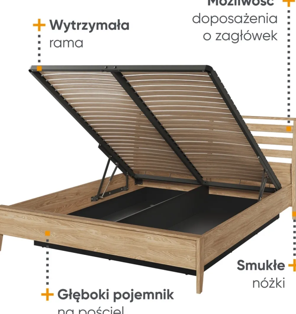 Zestawy Mebli Do Sypialni>lenart. Zestaw mebli do sypialni z łóżkiem i szafą COZY