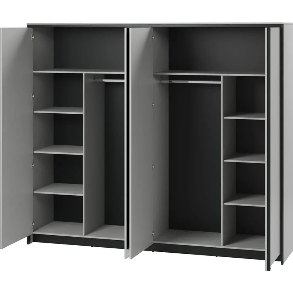 Zestawy Mebli Do Sypialni>lenart. Zestaw mebli do sypialni GRIS oświetlenie LED