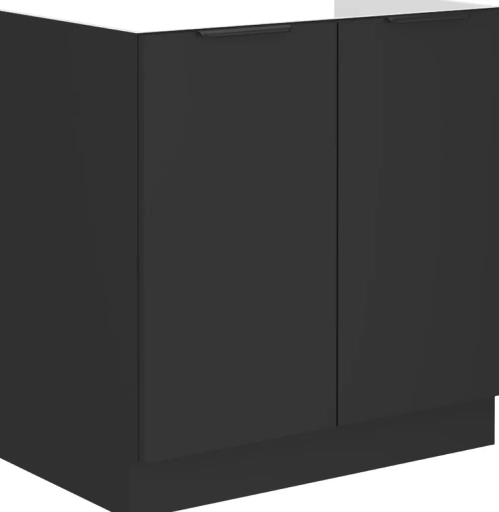 Meble Kuchenne>Lempert Zestaw mebli kuchennych 260 cm SELENA cichy domyk czerń czarny