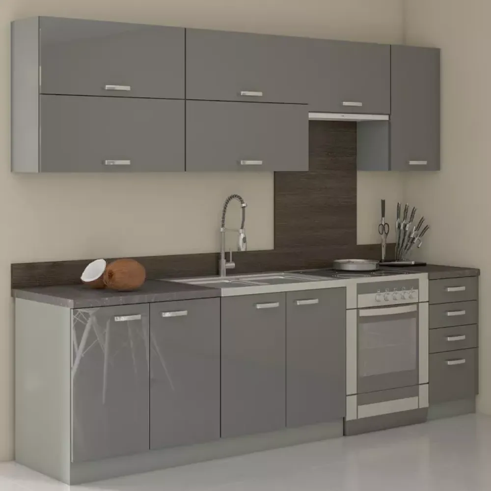 Meble Kuchenne>Lempert Zestaw mebli kuchennych SILVER 2 szary