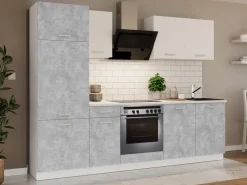 Meble Kuchenne></noscript>Lempert Zestaw mebli kuchennych z zabudową lodówki TONY 260 cm bellato