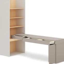 Biurka|Meble Dla Dzieci>lenart. Zestaw mebli młodzieżowych biurko lewe z regałem i kontenerkiem WOOW