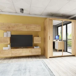 Zestawy Mebli Młodzieżowych>GiB Meble Zestaw mebli młodzieżowych dąb złoty