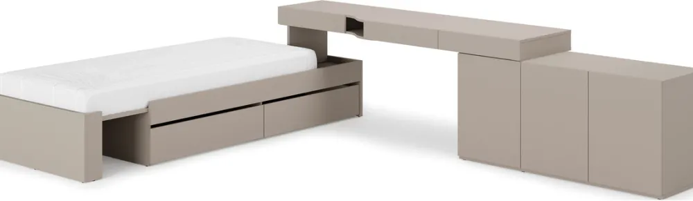 Meble Młodzieżowe|Zestawy Mebli Do Salonu>lenart. Zestaw mebli młodzieżowych WOOW biurko prawe komoda łóżko