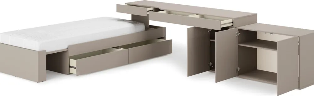 Meble Młodzieżowe|Zestawy Mebli Do Salonu>lenart. Zestaw mebli młodzieżowych WOOW biurko prawe komoda łóżko