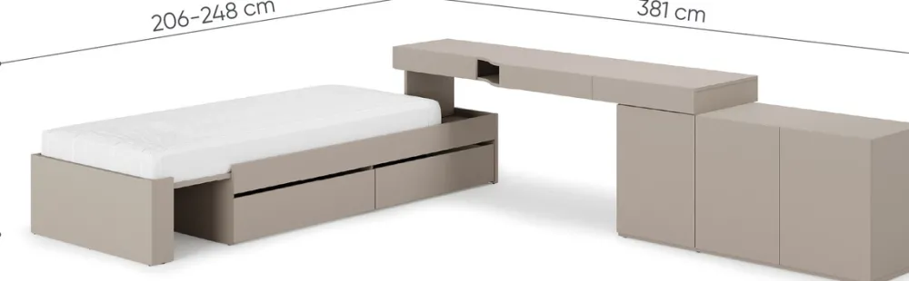 Meble Młodzieżowe|Zestawy Mebli Do Salonu>lenart. Zestaw mebli młodzieżowych WOOW biurko prawe komoda łóżko