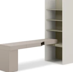 Biurka|Meble Dla Dzieci>lenart. Zestaw mebli WOOW biurko lewostronne z regałem i kontenerkiem eukaliptus