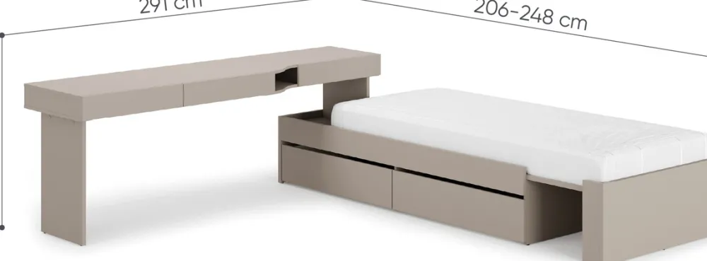 Meble Młodzieżowe|Zestawy Mebli Do Salonu>lenart. Zestaw mebli WOOW łóżko z lewym biurkiem dla nastolatka