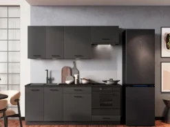Meble Kuchenne>Stolkar Zestaw nowoczesnych mebli kuchennych 200 cm ANIKA grafit