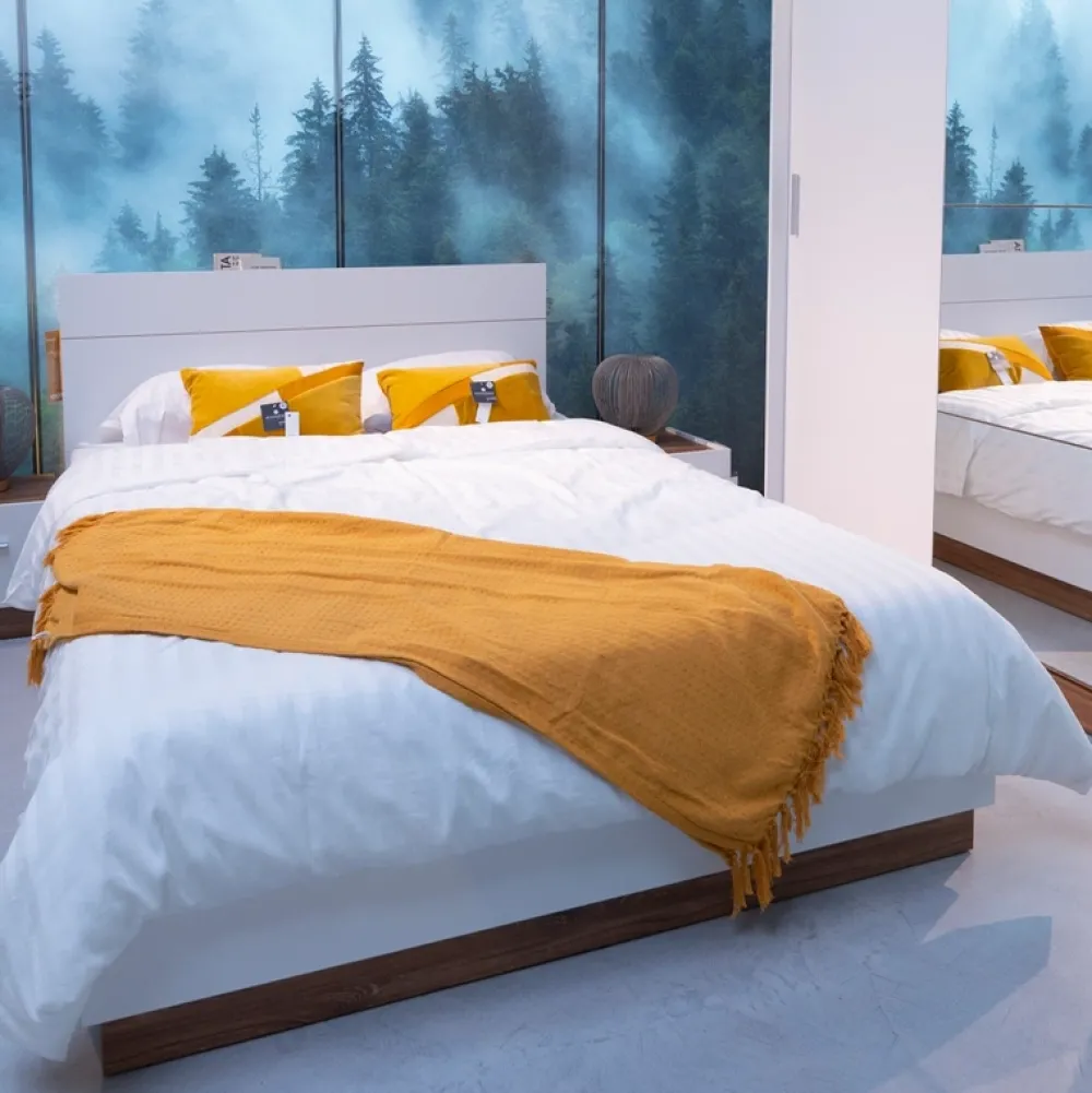 Zestawy Mebli Do Sypialni>lenart. Zestaw nowoczesnych mebli do sypialni szafa łóżko DENTRO