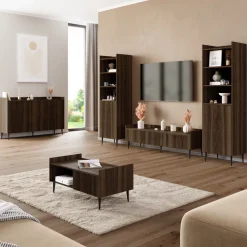 Zestawy Mebli Do Salonu>JUREK Zestaw nowoczesnych mebli do salonu ASPERO orzech