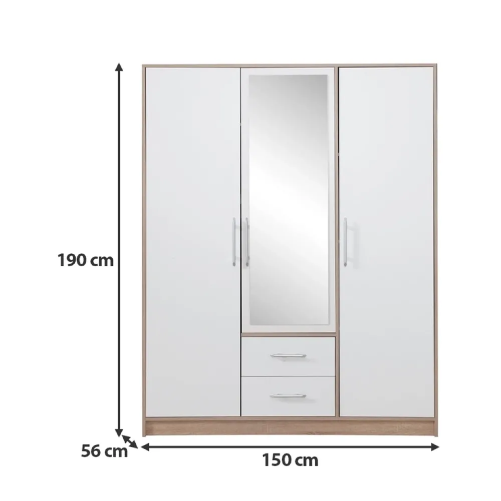 Meble Dla Dzieci|Meble Młodzieżowe>MEBLAR Zestaw nowoczesnych szaf do sypialni SEVAS