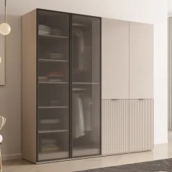 Szafy Modułowe|Szafy Dwudrzwiowe>PIASKI Zestaw szaf modułowych do garderoby 2x101 cm kaszmir SIGMA