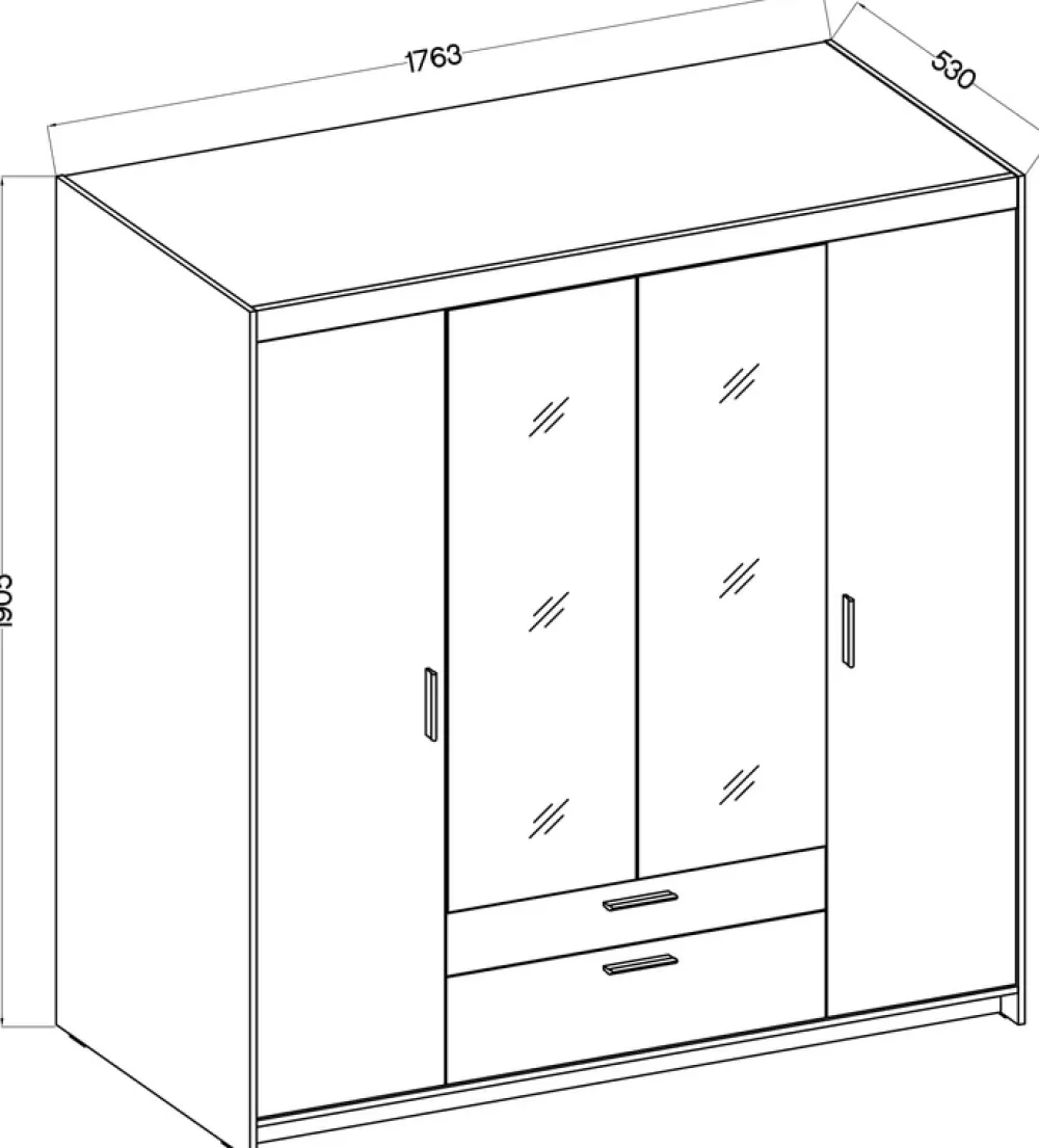 Garderoby|Zestawy Mebli Do Przedpokoju>Lempert Zestaw szaf modułowych z nadstawkami do sypialni KUBA dąb lefkas