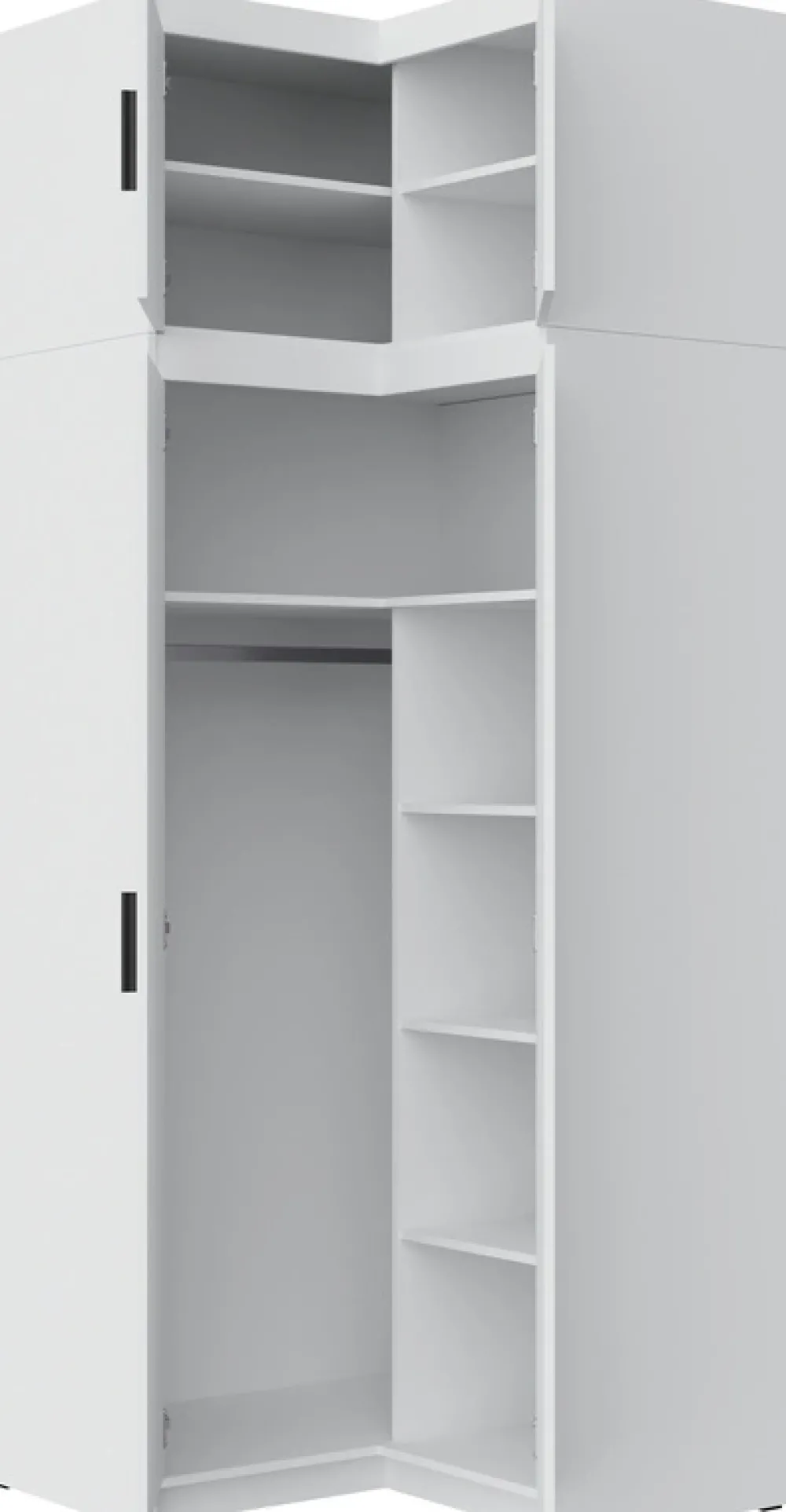 Garderoby|Zestawy Mebli Do Przedpokoju>Lempert Zestaw szaf modułowych z nadstawkami do sypialni KUBA dąb lefkas